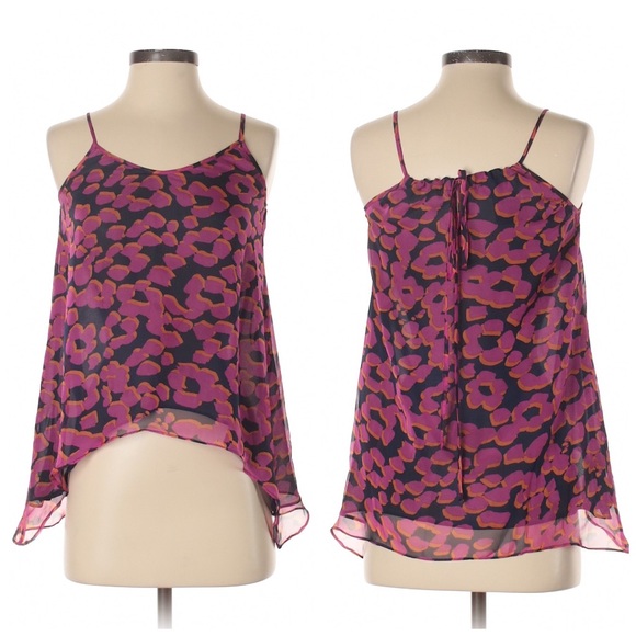 MM Couture by Miss Me Sheer Leopard Animal Print Tank Top - Picture 3 of 11